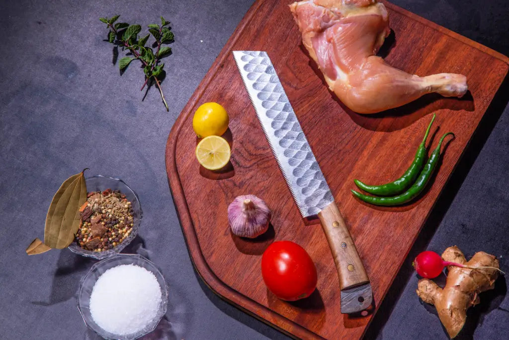 Hammered Steel and Japanese Kitchen Knives