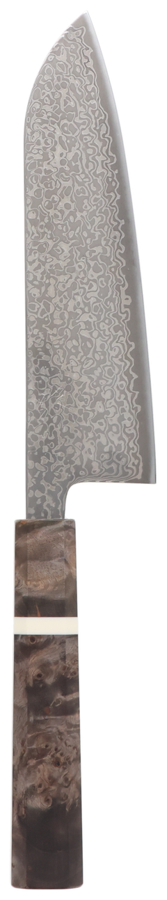 Santoku SLD Damascus Stabilized Wood 170mm