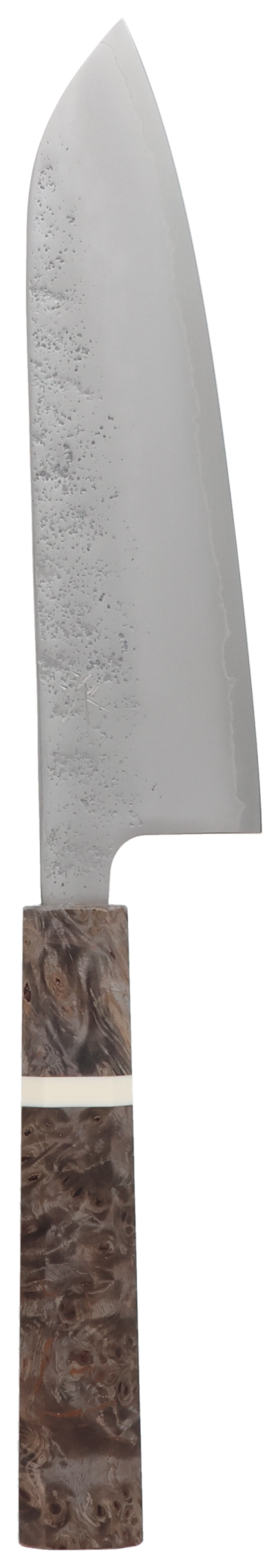 Santoku Ginsan Nashiji Stabilized Wood 170mm
