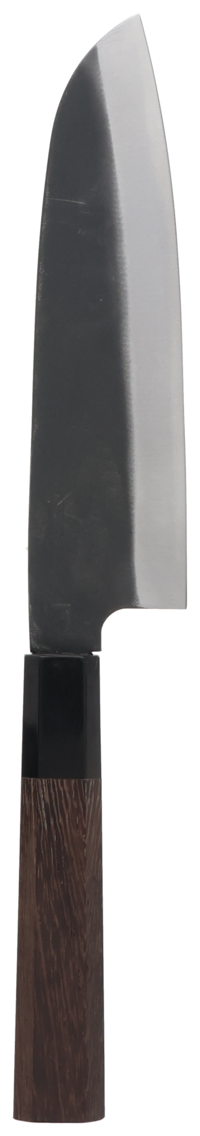 Santoku Blue Steel #2 Kurouchi Buffalo Horn 180mm