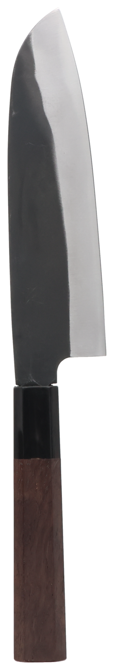 Santoku Blue Steel #2 Kurouchi Walnut 180mm