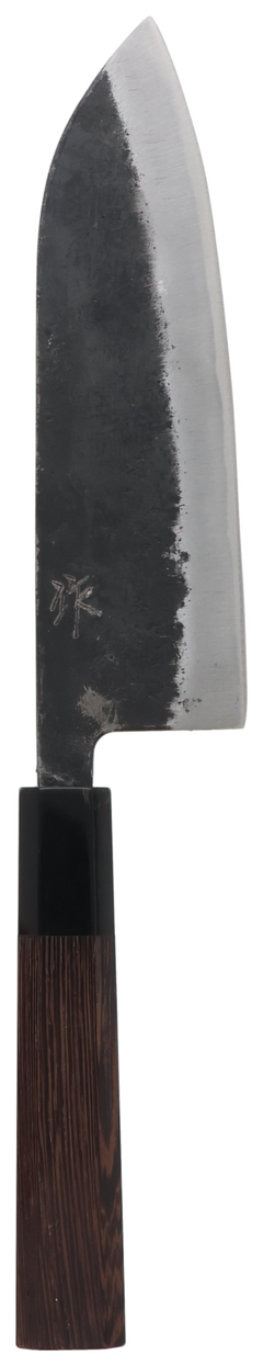 Santoku Blue Steel #2 Kurouchi Buffalo Horn 165mm