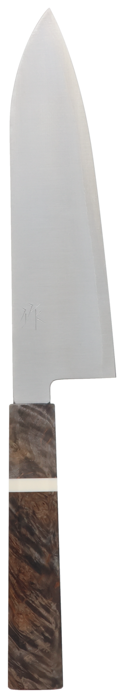 Santoku Ginsan Mirror Stabilized Wood 180mm